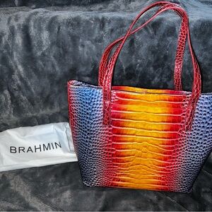 EUC Brahmin Brooke Sunrise Millenia: Never used.
Genuine embossed leather.